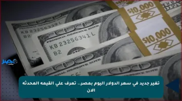 تغير جديد في سعر الدولار اليوم بمصر.. تعرف على القيمة المحدثة الآن